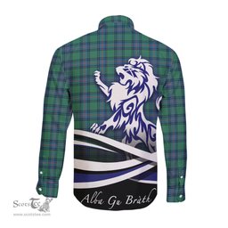 ScotsTee Shop Scottish Shaw Ancient Clan Crest Tartan Alba Gu Brath Regal Lion Emblem Long Sleeve Shirt
