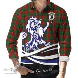 ScotsTee Shop Scottish Turnbull Dress Clan Crest Tartan Alba Gu Brath Regal Lion Emblem Long Sleeve Shirt