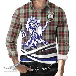 ScotsTee Shop Scottish MacLean Dress Clan Crest Tartan Alba Gu Brath Regal Lion Emblem Long Sleeve Shirt