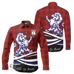 ScotsTee Shop Scottish Matheson Modern Clan Crest Tartan Alba Gu Brath Regal Lion Emblem Long Sleeve Shirt