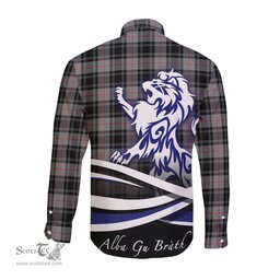 ScotsTee Shop Scottish Moffat Modern Clan Crest Tartan Alba Gu Brath Regal Lion Emblem Long Sleeve Shirt