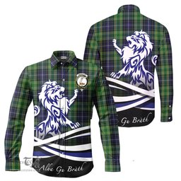 ScotsTee Shop Scottish McKellar Clan Crest Tartan Alba Gu Brath Regal Lion Emblem Long Sleeve Shirt