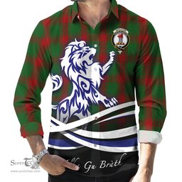 ScotsTee Shop Scottish Middleton Clan Crest Tartan Alba Gu Brath Regal Lion Emblem Long Sleeve Shirt