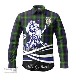 ScotsTee Shop Scottish Watson Clan Crest Tartan Alba Gu Brath Regal Lion Emblem Long Sleeve Shirt