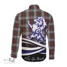 ScotsTee Shop Scottish Stewart Dress Clan Crest Tartan Alba Gu Brath Regal Lion Emblem Long Sleeve Shirt