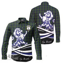 ScotsTee Shop Scottish MacNeil of Colonsay Clan Crest Tartan Alba Gu Brath Regal Lion Emblem Long Sleeve Shirt