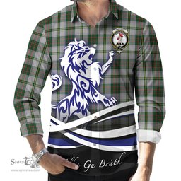 ScotsTee Shop Scottish Taylor Dress Clan Crest Tartan Alba Gu Brath Regal Lion Emblem Long Sleeve Shirt