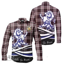 ScotsTee Shop Scottish MacPherson Clan Crest Tartan Alba Gu Brath Regal Lion Emblem Long Sleeve Shirt
