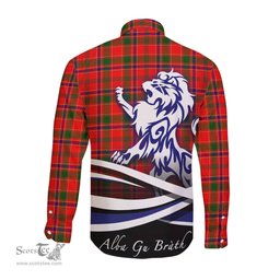 ScotsTee Shop Scottish Munro Modern Clan Crest Tartan Alba Gu Brath Regal Lion Emblem Long Sleeve Shirt