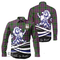 ScotsTee Shop Scottish Taylor Clan Crest Tartan Alba Gu Brath Regal Lion Emblem Long Sleeve Shirt