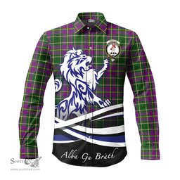 ScotsTee Shop Scottish Taylor Clan Crest Tartan Alba Gu Brath Regal Lion Emblem Long Sleeve Shirt