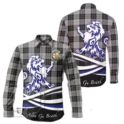 ScotsTee Shop Scottish MacPherson Dress Clan Crest Tartan Alba Gu Brath Regal Lion Emblem Long Sleeve Shirt