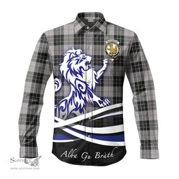 ScotsTee Shop Scottish MacPherson Dress Clan Crest Tartan Alba Gu Brath Regal Lion Emblem Long Sleeve Shirt