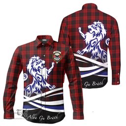 ScotsTee Shop Scottish MacLeod of Raasay Highland Clan Crest Tartan Alba Gu Brath Regal Lion Emblem Long Sleeve Shirt