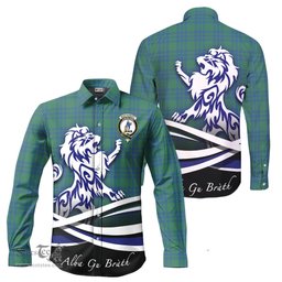 ScotsTee Shop Scottish Montgomery Ancient Clan Crest Tartan Alba Gu Brath Regal Lion Emblem Long Sleeve Shirt