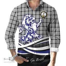 ScotsTee Shop Scottish Wallace Dress Clan Crest Tartan Alba Gu Brath Regal Lion Emblem Long Sleeve Shirt