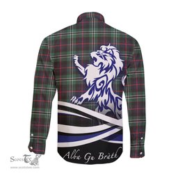 ScotsTee Shop Scottish Rollo Hunting Clan Crest Tartan Alba Gu Brath Regal Lion Emblem Long Sleeve Shirt