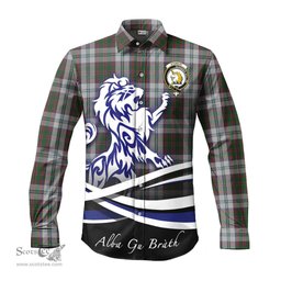 ScotsTee Shop Scottish Stewart of Appin Dress Clan Crest Tartan Alba Gu Brath Regal Lion Emblem Long Sleeve Shirt