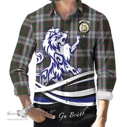 ScotsTee Shop Scottish Stewart of Appin Dress Clan Crest Tartan Alba Gu Brath Regal Lion Emblem Long Sleeve Shirt