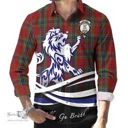 ScotsTee Shop Scottish MacLean of Duart Clan Crest Tartan Alba Gu Brath Regal Lion Emblem Long Sleeve Shirt