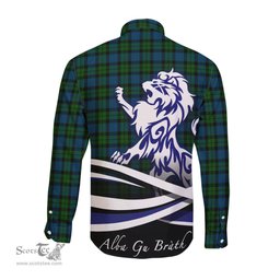 ScotsTee Shop Scottish McCoy Clan Crest Tartan Alba Gu Brath Regal Lion Emblem Long Sleeve Shirt