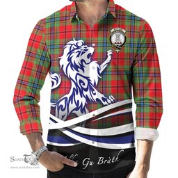 ScotsTee Shop Scottish MacLean of Duart Modern Clan Crest Tartan Alba Gu Brath Regal Lion Emblem Long Sleeve Shirt
