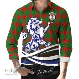 ScotsTee Shop Scottish Middleton Modern Clan Crest Tartan Alba Gu Brath Regal Lion Emblem Long Sleeve Shirt
