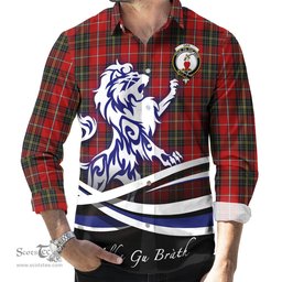 ScotsTee Shop Scottish Orr Clan Crest Tartan Alba Gu Brath Regal Lion Emblem Long Sleeve Shirt