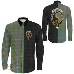 ScotsTee Shop Scottish MacKintosh Hunting Ancient Clan Crest Half Tartan Long Sleeve Shirt