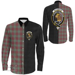 ScotsTee Shop Scottish MacGregor Hunting Ancient Clan Crest Half Tartan Long Sleeve Shirt