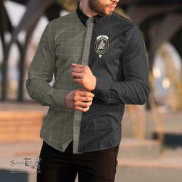 ScotsTee Shop Scottish Haig Check Clan Crest Half Tartan Long Sleeve Shirt