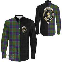 ScotsTee Shop Scottish Stewart of Appin Hunting Modern Clan Crest Half Tartan Long Sleeve Shirt