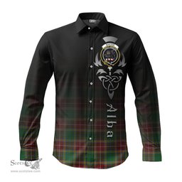 ScotsTee Shop Scottish Baxter Clan Crest Tartan Alba Gu Brath Celtic Inspired Tartan Long Sleeve Shirt