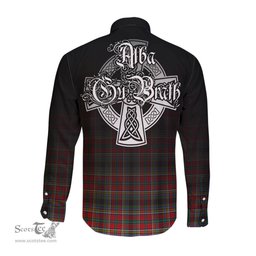 ScotsTee Shop Scottish Anderson of Arbrake Clan Crest Tartan Alba Gu Brath Celtic Inspired Tartan Long Sleeve Shirt