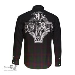 ScotsTee Shop Scottish Cairns Clan Crest Tartan Alba Gu Brath Celtic Inspired Tartan Long Sleeve Shirt