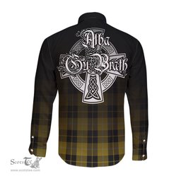 ScotsTee Shop Scottish Barclay Dress Clan Crest Tartan Alba Gu Brath Celtic Inspired Tartan Long Sleeve Shirt