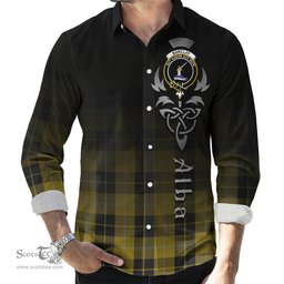 ScotsTee Shop Scottish Barclay Dress Clan Crest Tartan Alba Gu Brath Celtic Inspired Tartan Long Sleeve Shirt
