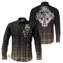 ScotsTee Shop Scottish Baillie Dress Clan Crest Tartan Alba Gu Brath Celtic Inspired Tartan Long Sleeve Shirt