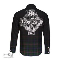 ScotsTee Shop Scottish Allison Clan Crest Tartan Alba Gu Brath Celtic Inspired Tartan Long Sleeve Shirt