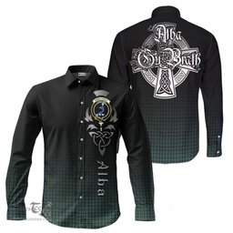 ScotsTee Shop Scottish Arbuthnot Clan Crest Tartan Alba Gu Brath Celtic Inspired Tartan Long Sleeve Shirt