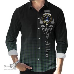 ScotsTee Shop Scottish Arbuthnot Clan Crest Tartan Alba Gu Brath Celtic Inspired Tartan Long Sleeve Shirt