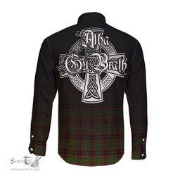 ScotsTee Shop Scottish Buchan Modern Clan Crest Tartan Alba Gu Brath Celtic Inspired Tartan Long Sleeve Shirt