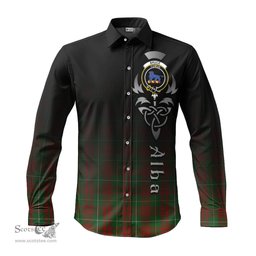 ScotsTee Shop Scottish Bruce Hunting Clan Crest Tartan Alba Gu Brath Celtic Inspired Tartan Long Sleeve Shirt