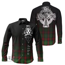 ScotsTee Shop Scottish Blackstock Hunting Clan Crest Tartan Alba Gu Brath Celtic Inspired Tartan Long Sleeve Shirt