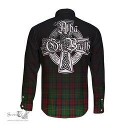 ScotsTee Shop Scottish Blackstock Hunting Clan Crest Tartan Alba Gu Brath Celtic Inspired Tartan Long Sleeve Shirt