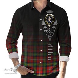 ScotsTee Shop Scottish Boyd Modern Clan Crest Tartan Alba Gu Brath Celtic Inspired Tartan Long Sleeve Shirt