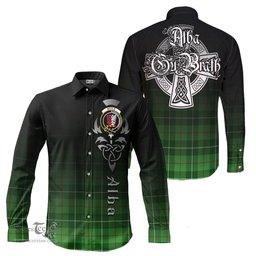 ScotsTee Shop Scottish Boyle Clan Crest Tartan Alba Gu Brath Celtic Inspired Tartan Long Sleeve Shirt