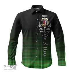 ScotsTee Shop Scottish Boyle Clan Crest Tartan Alba Gu Brath Celtic Inspired Tartan Long Sleeve Shirt