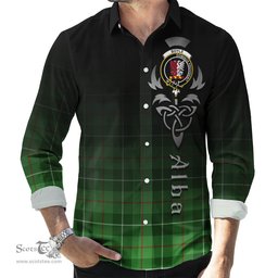 ScotsTee Shop Scottish Boyle Clan Crest Tartan Alba Gu Brath Celtic Inspired Tartan Long Sleeve Shirt