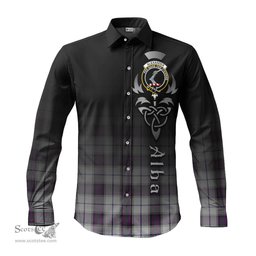 ScotsTee Shop Scottish Alexander of Menstry Dress Clan Crest Tartan Alba Gu Brath Celtic Inspired Tartan Long Sleeve Shirt